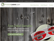 Tablet Screenshot of producelabels.com